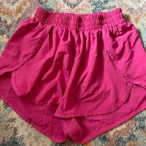 pink athletic shorts